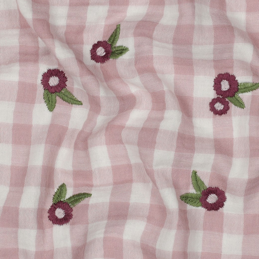 Musselin Gingham Rose