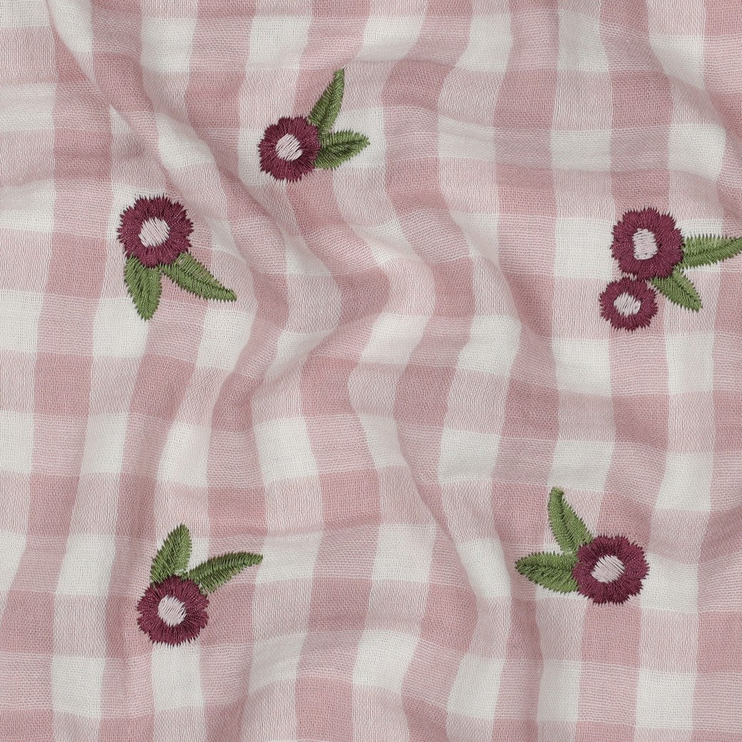 Musselin Gingham Rose