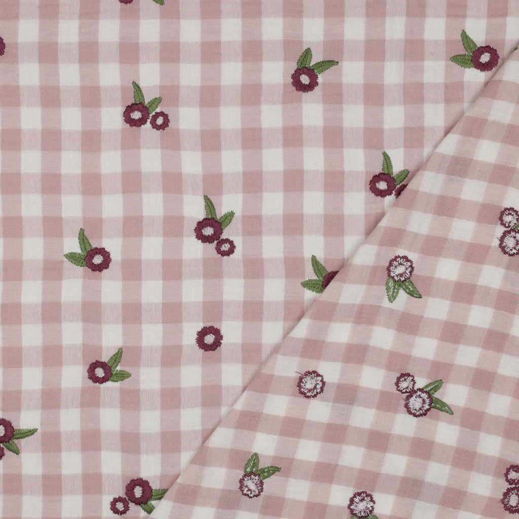 Musselin Gingham Rose