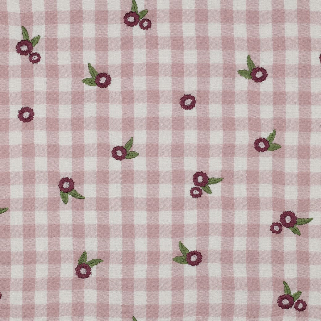 Musselin Gingham Rose