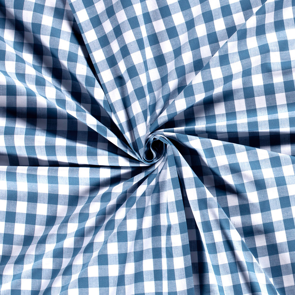 Poplin Gingham Indigo