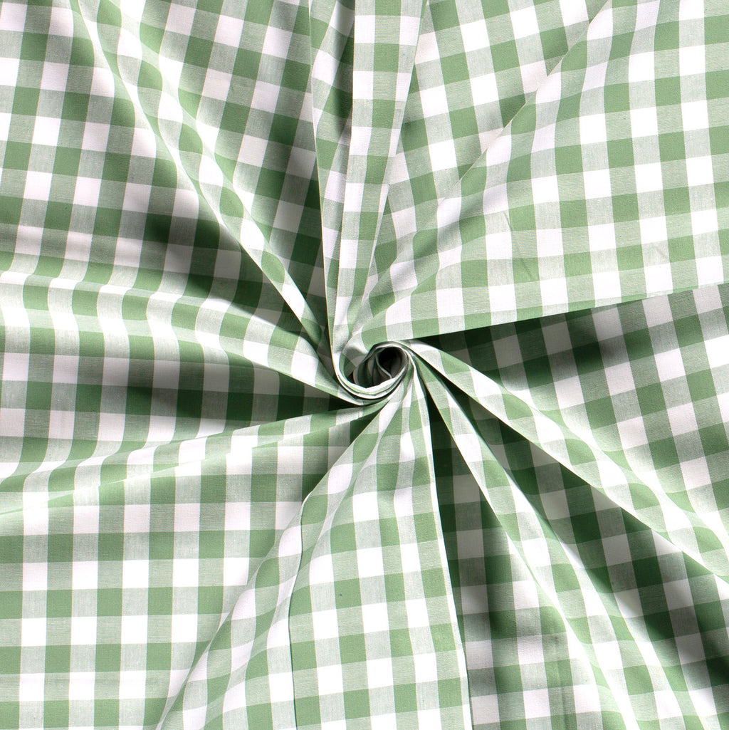 Poplin Gingham Grønn
