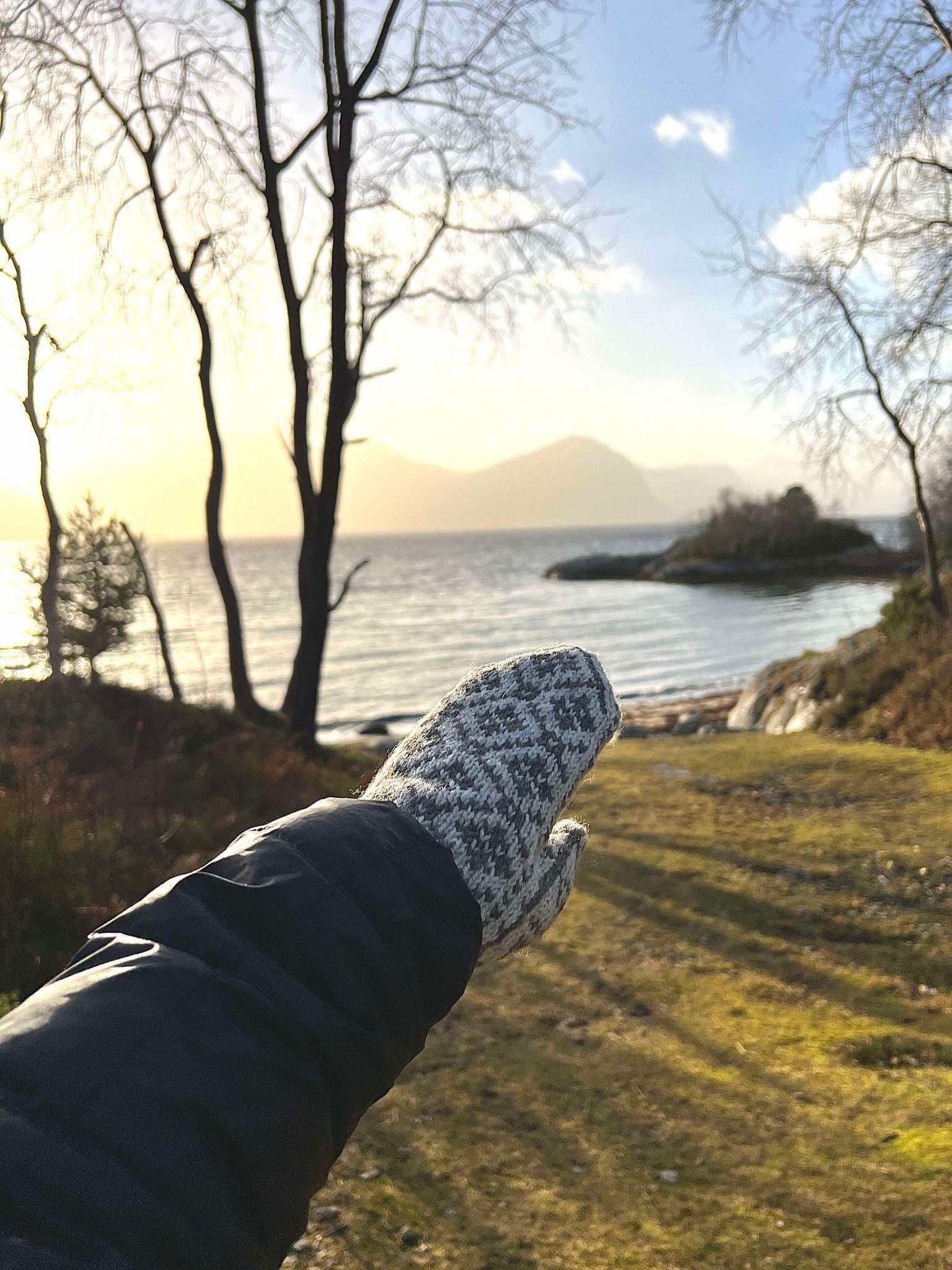 Fjordvotter Strikkeoppskrift