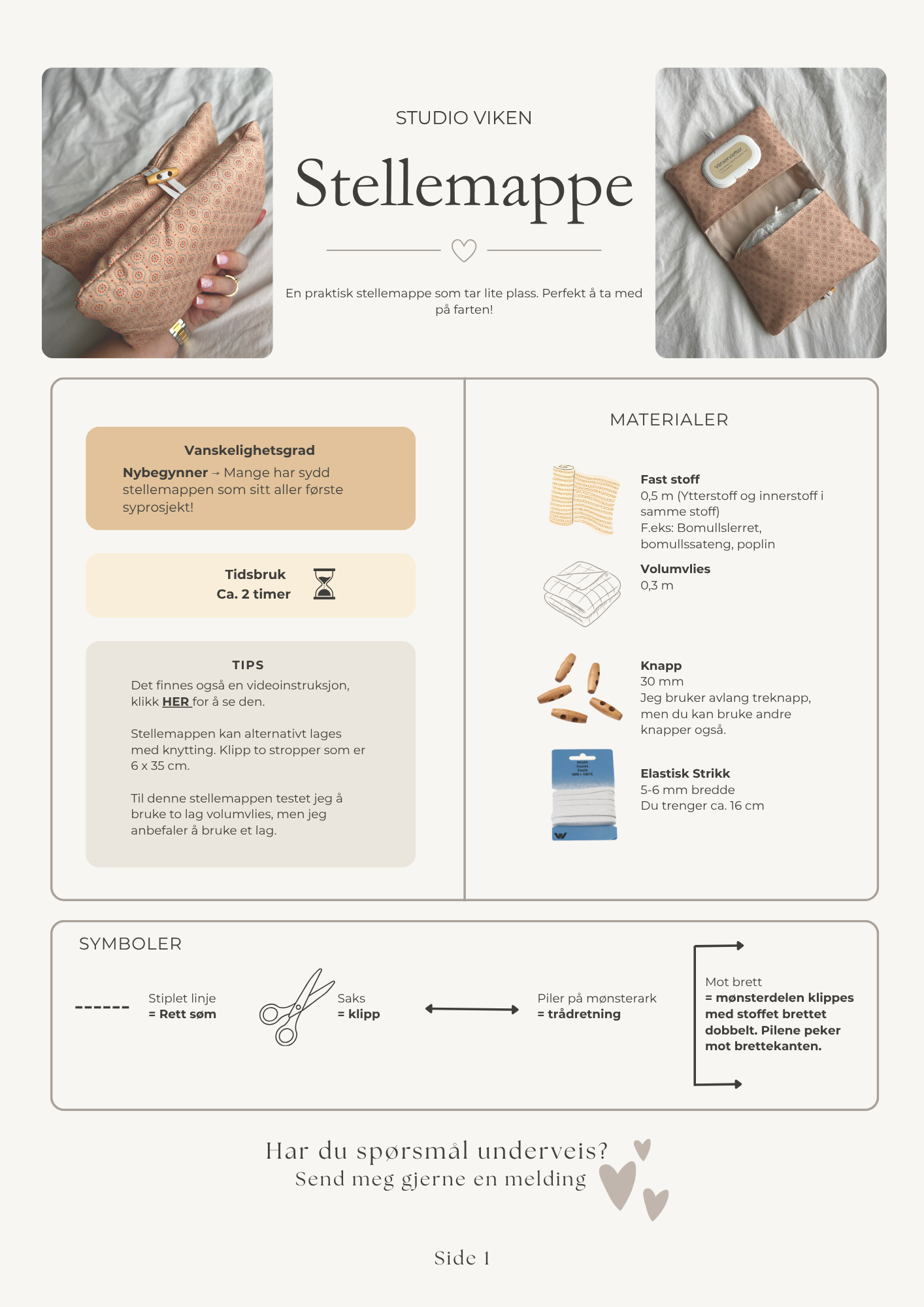 Stellemappe Symønster