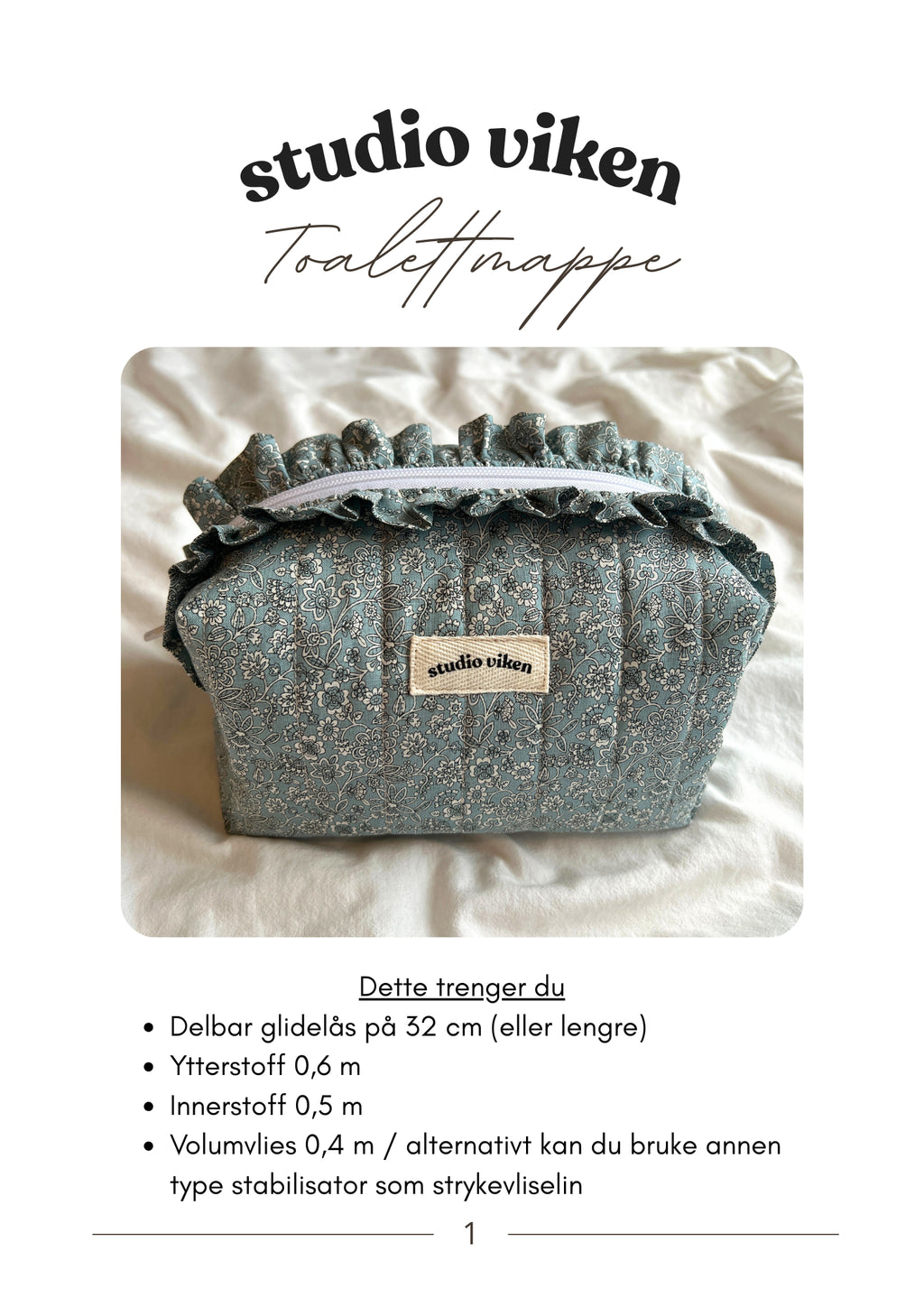 Toalettmappe Symønster