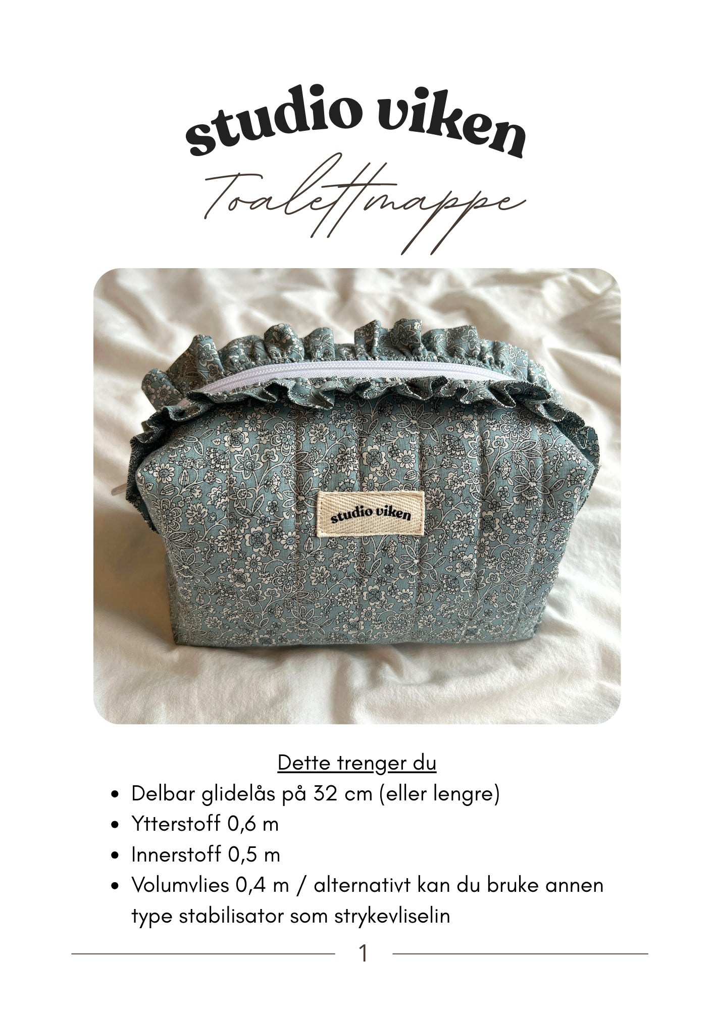 Toalettmappe Symønster